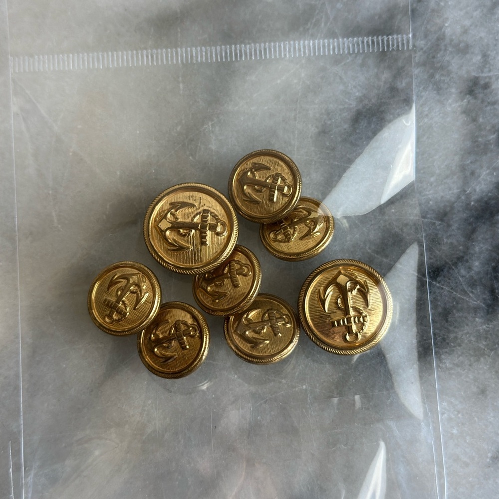 Gold Anchor Buttons